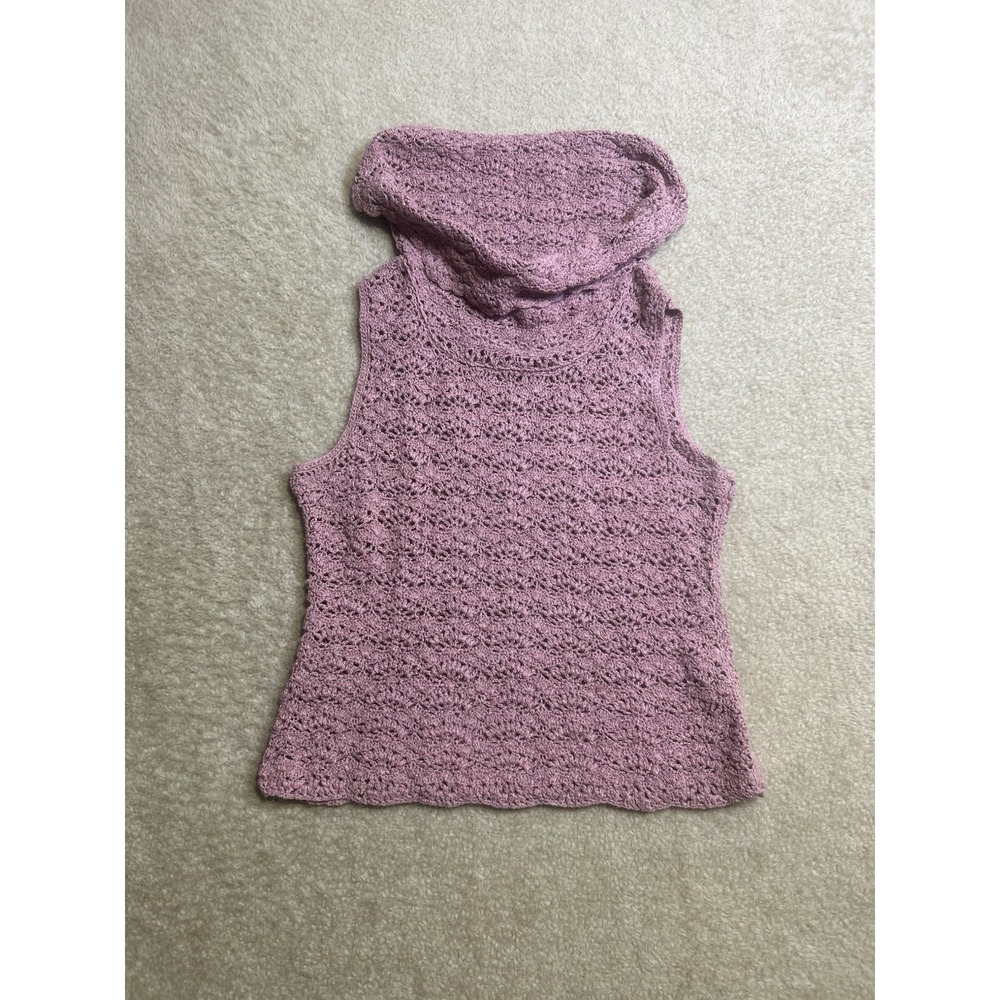 Tommy Bahama Womens Knit Sleeveless Pink Top Blouse Medium  Acrylic Blend Italy